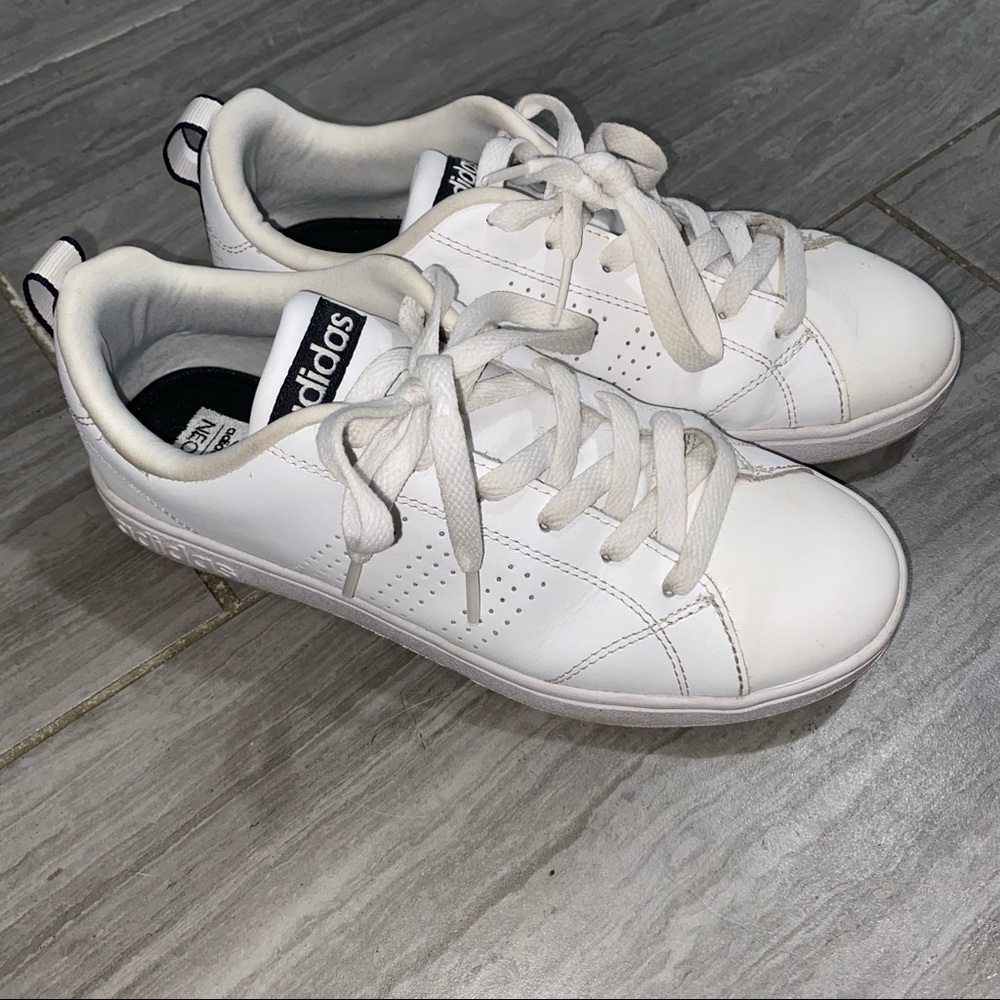 Adidas Advantage NEO FitFoam White Sneakers- Women’s Size 6.5